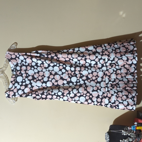 DKNY Women's Polka Dot MIDI Dress Blue Size 6